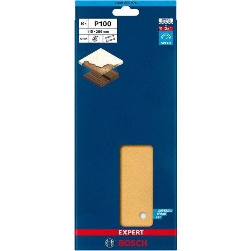  EXPERT C470 Schleifblatt mit 14 Löchern für Schwingschleifer Bosch EXPERT C470 Schleifpapier mit 14 Löchern für Schwingschleifer, 115 x 280 mm, G 100, 10-tlg., für Exzenterschleifer 12375569