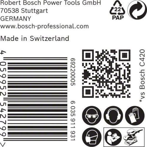  EXPERT C470 Schleifblatt mit 8 Löchern für Schwingschleifer Bosch EXPERT C470 Schleifpapier mit 8 Löchern für Schwingschleifer, 93 x 186 mm, G 400, 50-tlg., für Exzenterschleifer 12375568