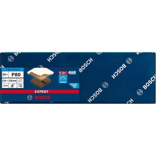  EXPERT C470 Schleifblatt mit 14 Löchern für Schwingschleifer Bosch EXPERT C470 Schleifpapier mit 14 Löchern für Schwingschleifer, 115 x 230 mm, G 80, 50-tlg., für Exzenterschleifer 12375585