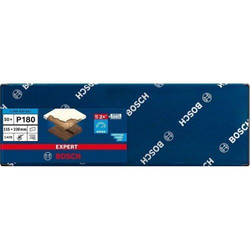  EXPERT C470 Schleifblatt mit 14 Löchern für Schwingschleifer Bosch EXPERT C470 Schleifpapier mit 14 Löchern für Schwingschleifer, 115 x 230 mm, G 180, 50-tlg., für Exzenterschleifer 12375587