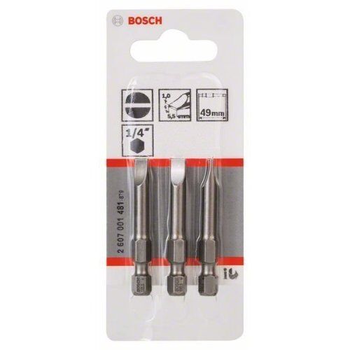  Extra Hard Schrauberbits, Schlitz Bosch Schrauberbit Extra-Hart, für Bohrmaschinen 12376827