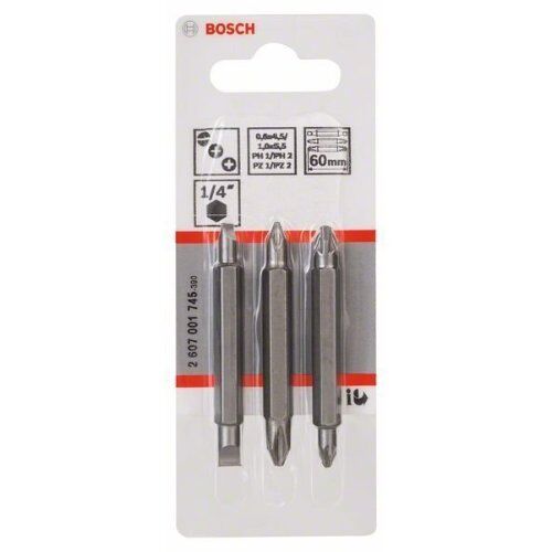  Extra Hard Schrauberbitpacks mit Doppelklinge, verschiedenes Bosch 3-tlg. Doppelklingen-Set, für Bohrmaschinen 12377003