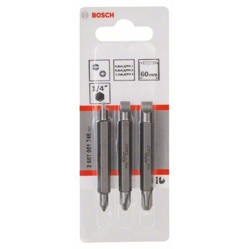  Extra Hard Schrauberbitpacks mit Doppelklinge, verschiedenes Bosch 3-tlg. Doppelklingen-Set, für Bohrmaschinen 12377001