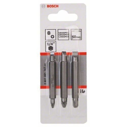  Extra Hard Schrauberbitpacks mit Doppelklinge, verschiedenes Bosch 3-tlg. Doppelklingen-Set, für Bohrmaschinen 12377004