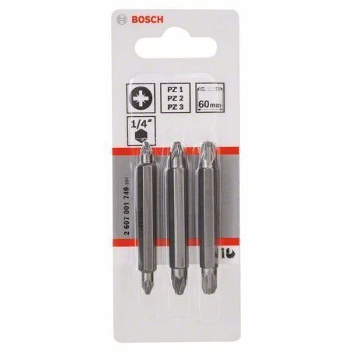  Extra Hard Schrauberbitpacks mit Doppelklinge, Pozidriv Bosch 3-tlg. Doppelklingen-Set, für Bohrmaschinen 12377008