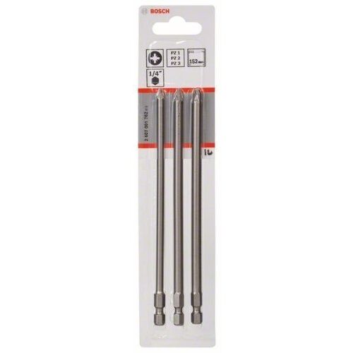  Extra Hard Schrauberbitpacks, Pozidriv Bosch 3-tlg. Schrauberbit-Set Extra-Hart, für Bohrmaschinen 12376990