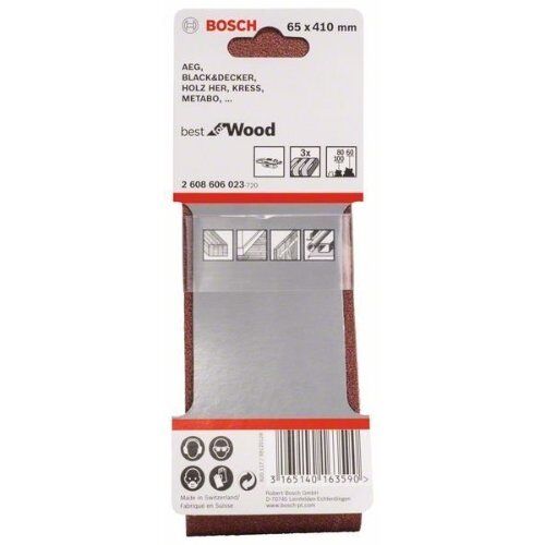  X440 Best for Wood and Paint Schleifbänder für Bandschleifer Bosch 3-tlg. Schleifband-Set X440, für Bandschleifer 12376710
