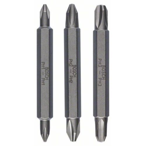  Extra Hard Schrauberbitpacks mit Doppelklinge, Phillips Bosch 3-tlg. Doppelklingen-Set, für Bohrmaschinen 12377005