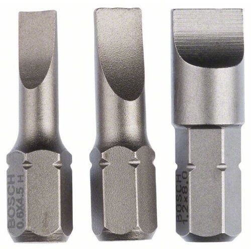  Extra Hard Schrauberbitpacks, Schlitz Bosch Dreiteiliges Schrauberbit-Set, Extra Hard, für Bohrmaschinen 12376984