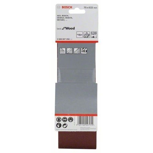  X440 Best for Wood and Paint Schleifbänder für Bandschleifer Bosch 3-tlg. Schleifband-Set X440, für Bandschleifer 12376707