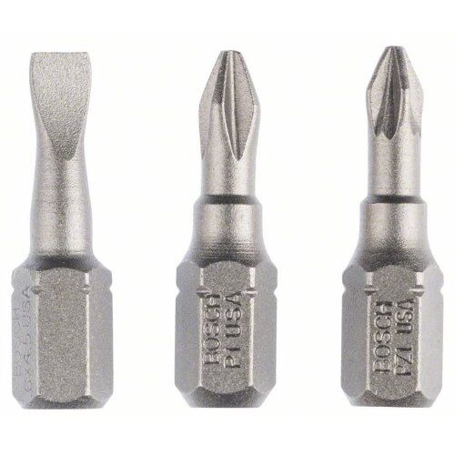  Extra Hard Schrauberbitpacks, verschiedene Bosch 3-tlg. Schrauberbit-Set Extra-Hart (gemischt), für Bohrmaschinen 12376996