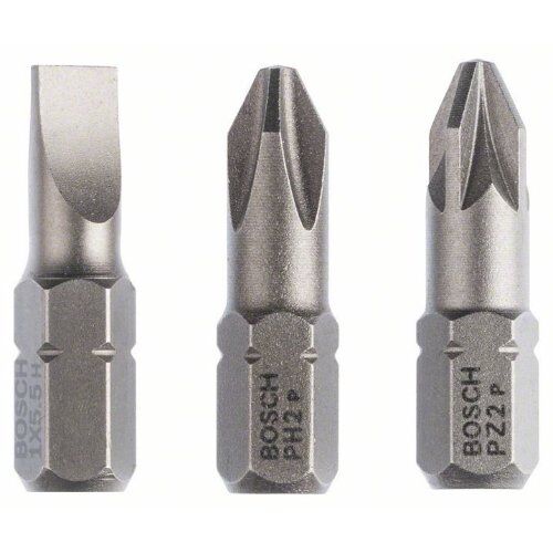  Extra Hard Schrauberbitpacks, verschiedene Bosch 3-tlg. Schrauberbit-Set Extra-Hart (gemischt), für Bohrmaschinen 12376998