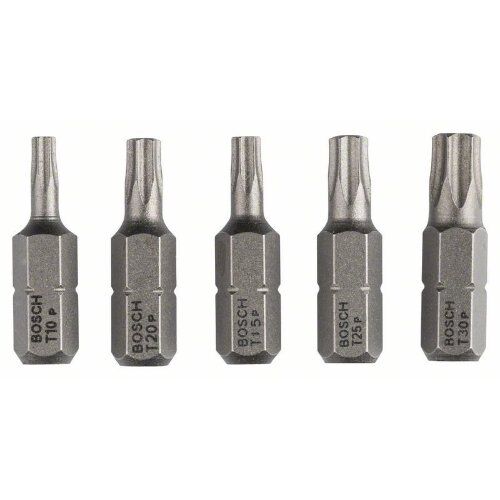  Extra Hard Schrauberbitpacks, Torx Bosch Fünfteiliges Schrauberbit-Set, Extra Hard, für Bohrmaschinen 12376992