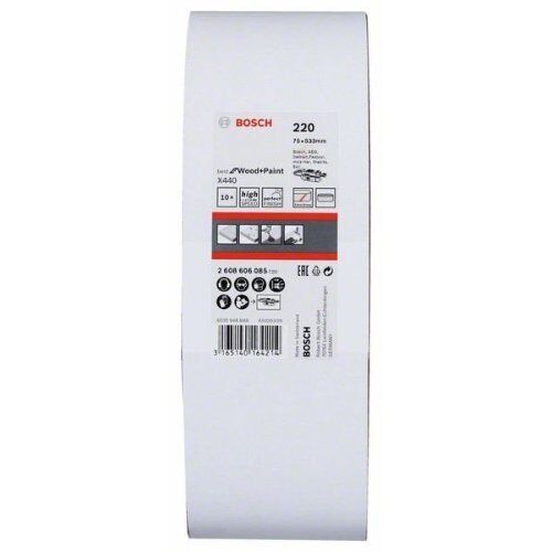  X440 Best for Wood and Paint Schleifbänder für Bandschleifer Bosch 10-tlg. Schleifband-Set X440, für Bandschleifer 12376708