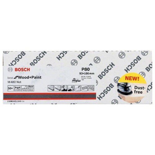  M480 Best for Wood and Paint Schleifnetze für Schwingschleifer Bosch Schleifblatt, für Exzenterschleifer 12375761