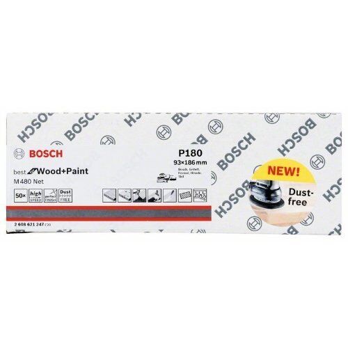  M480 Best for Wood and Paint Schleifnetze für Schwingschleifer Bosch Schleifblatt, für Exzenterschleifer 12375777