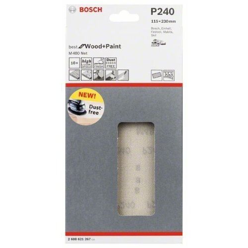  M480 Best for Wood and Paint Schleifnetze für Schwingschleifer Bosch Schleifblatt, für Exzenterschleifer 12375755
