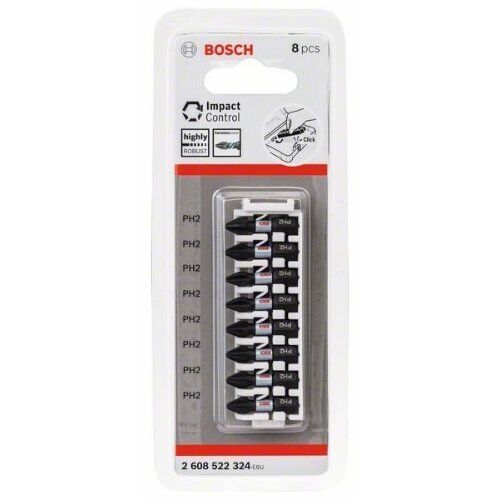  Impact Control Schrauberbits PH Bosch Impact Control Insert Bit Pack, 8-tlg., 8 x PH2, für Schlagschrauber 12377013