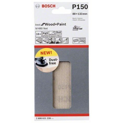  M480 Best for Wood and Paint Schleifnetze für Schwingschleifer Bosch Schleifblatt, für Exzenterschleifer 12375767