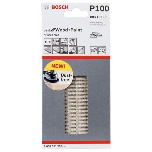  M480 Best for Wood and Paint Schleifnetze für Schwingschleifer Bosch Schleifblatt, für Exzenterschleifer 12375750