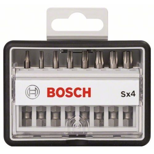  Schrauberbit- und Steckschlüssel-Sets Extra Hard Schrauberbitsets – Robust Line – Torx Bosch 8-tlg. Schrauberbit-Set, Robust Line, Sx T, Extra Hard-Ausführung, für Bohrmaschinen 12372342