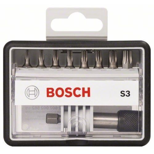  Schrauberbit- und Steckschlüssel-Sets Extra Hard Schrauberbitsets – Robust Line – Torx Bosch 8+1-tlg. Schrauberbit-Set, Robust Line, S T, Extra Hard-Ausführung, für Bohrmaschinen 12372341