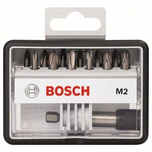  Schrauberbit- und Steckschlüssel-Sets Extra Hard Schrauberbitsets – Robust Line PZ und PH Bosch 12+1-tlg. Schrauberbit-Set, Robust Line, M PH/PZ, Extra Hard-Ausführung, für Bohrmaschinen 12372345