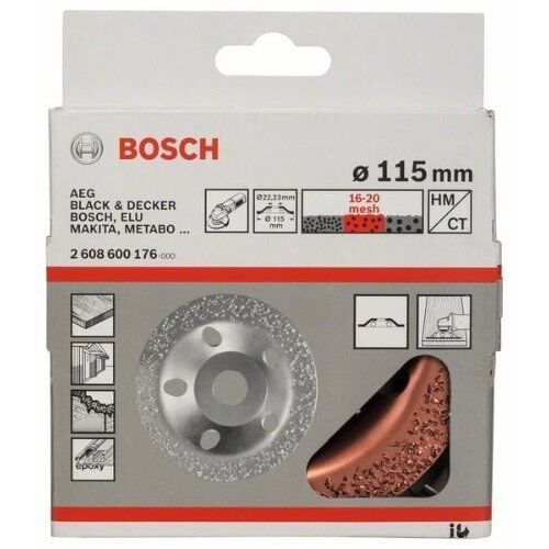  Carbide-Schleifköpfe, 22,23-mm-Bohrung für kleine Winkelschleifer Bosch Carbide-Topfscheibe, für kleine Winkelschleifer 12377391