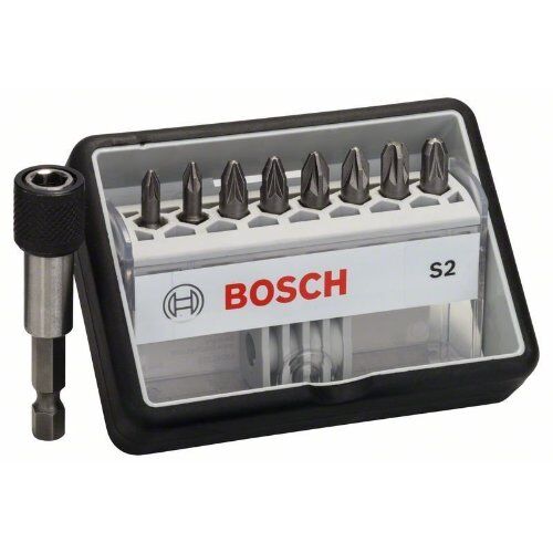  Schrauberbit- und Steckschlüssel-Sets Extra Hard Schrauberbitsets – Robust Line – PZ Bosch 8+1-tlg. Schrauberbit-Set, Robust Line, S PZ, Extra Hard-Ausführung, für Bohrmaschinen 12372352