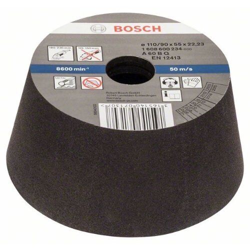  Konische Schleiftöpfe für Metall Bosch Schleiftopf, konisch-Metall/Guss, für große Winkelschleifer mit Spannmutter 12377377