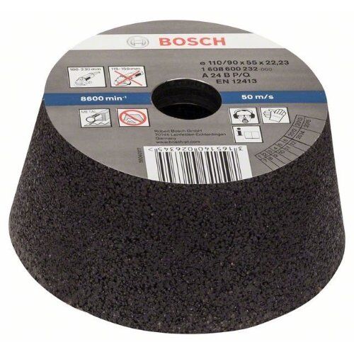  Konische Schleiftöpfe für Metall Bosch Schleiftopf, konisch-Metall/Guss, für große Winkelschleifer mit Spannmutter 12377375