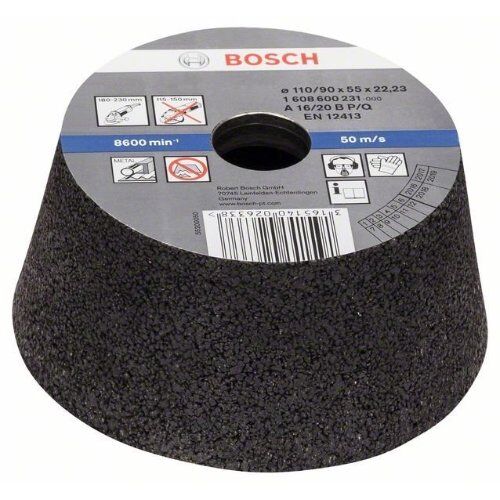  Konische Schleiftöpfe für Metall Bosch Schleiftopf, konisch-Metall/Guss, für große Winkelschleifer mit Spannmutter 12377376