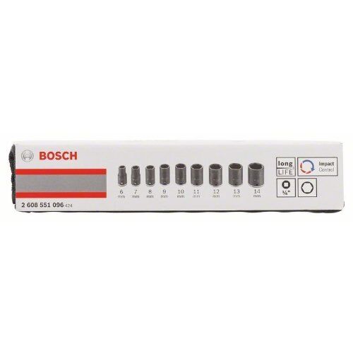  Schrauberbit- und Steckschlüssel-Sets 9-teilige Steckschlüssel-Sets Impact Control Bosch 9-tlg. Steckschlüssel-Set, 6–14 mm, für Schlagschrauber 12372332