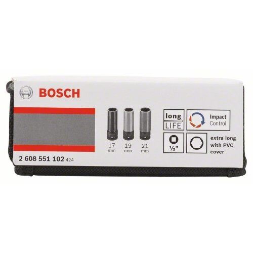  Schrauberbit- und Steckschlüssel-Sets 3-teilige Steckschlüssel-Sets Impact Control Bosch 3-tlg. Steckschlüssel-Set, 17/19/21 mm, für Schlagschrauber 12372336