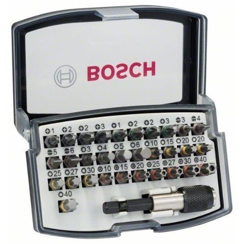  Schrauberbit- und Steckschlüssel-Sets Extra Hard Schrauberbit Mixed Sets, PH, PZ, H, T und Quick Change-Universalhalter Bosch 32-tlg. Schrauberbit-Set, PH, PZ, H, T und Quick Change-Universalhalter, für Bohrmaschinen 12372355