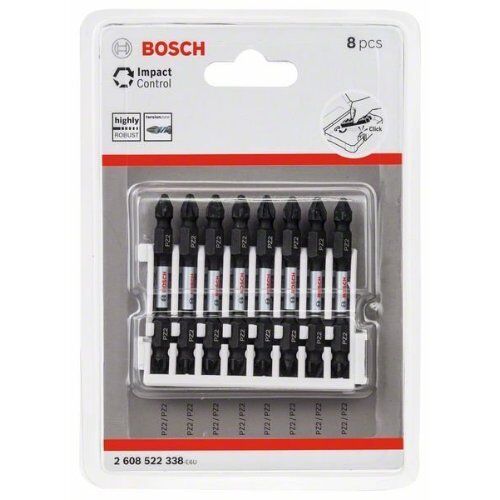  Schrauberbits Impact Control mit Doppelklinge, PZ-PZ Bosch Impact Control Schrauberbit-Set, 8-tlg., für Schlagschrauber 12377048
