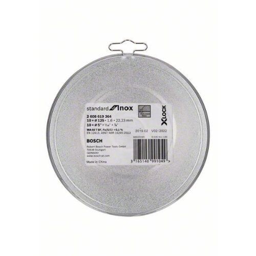  X-LOCK Trennscheiben Standard for Inox gerade Ausführung Bosch X-LOCK Standard for Inox, 10 x 125 x 1,6 mm, T41, für kleine Winkelschleifer 12377298