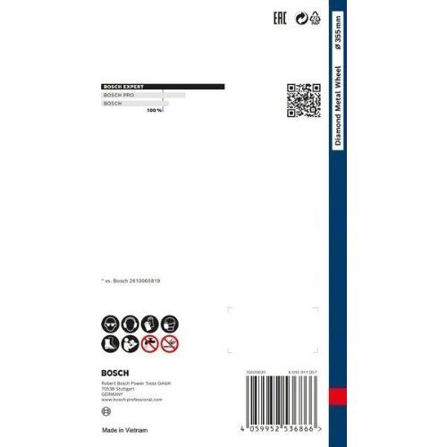  EXPERT Diamond Metal Wheel Große Trennscheiben Bosch EXPERT Diamond Metal Wheel Trennscheibe, 355 x 25,4 mm, für Benzinsägen 12377167