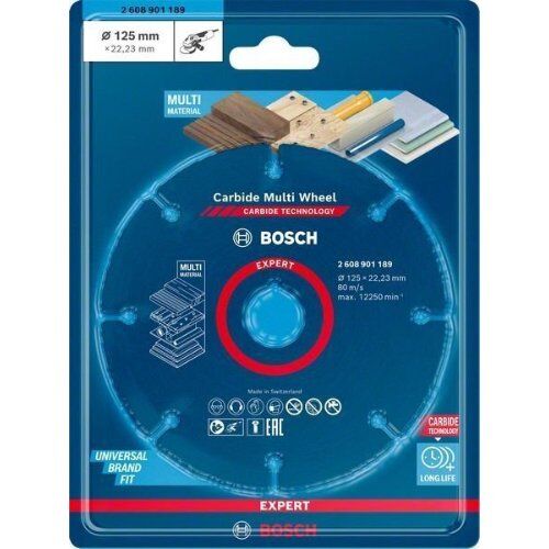  EXPERT Carbide Multi Wheel Trennscheiben Bosch EXPERT Carbide Multi Wheel Trennscheibe, 125 mm, 22,23 mm, für kleine Winkelschleifer 12377159