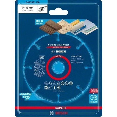  EXPERT Carbide Multi Wheel Trennscheiben Bosch EXPERT Carbide Multi Wheel Trennscheibe, 115 mm, 22,23 mm, für kleine Winkelschleifer 12377158