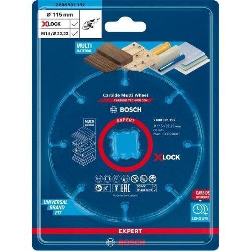  EXPERT Carbide Multi Wheel X-LOCK Trennscheiben Bosch EXPERT Carbide Multi Wheel X-LOCK Trennscheibe, 115 mm, 22,23 mm, für kleine Winkelschleifer 12377154