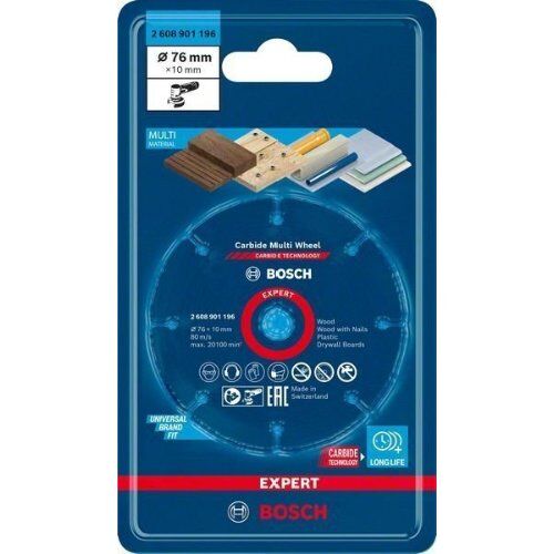  EXPERT Carbide Multi Wheel Trennscheiben Bosch EXPERT Carbide Multi Wheel Trennscheibe, 76 mm, 10 mm, für Mini-Winkelschleifer 12377160