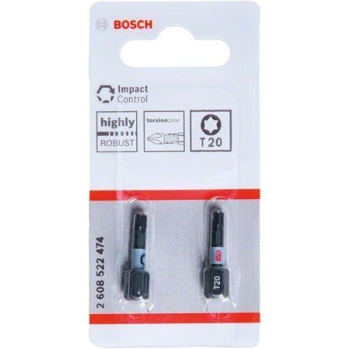  Schrauberbit-Packs Impact Control Internal Torx Bosch Impact Control T20-Schrauberbits, 2‑teilig, für Schraubendreher 12377070