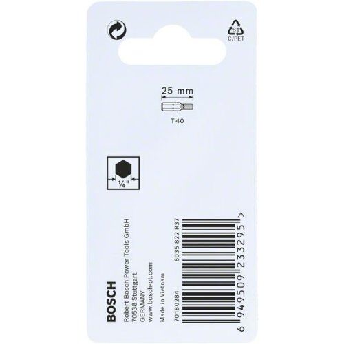  Schrauberbit-Packs Impact Control Internal Torx Bosch Impact Control T40-Schrauberbits, 2‑teilig, für Schraubendreher 12377074
