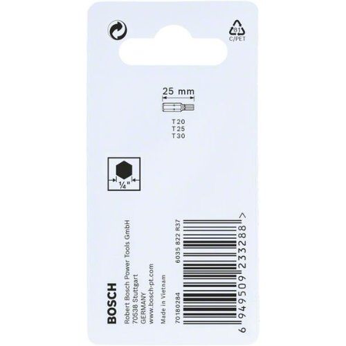  Schrauberbit-Packs Impact Control Internal Torx Bosch Impact Control T-Schrauberbits, 3‑teilig, für Schraubendreher 12377061