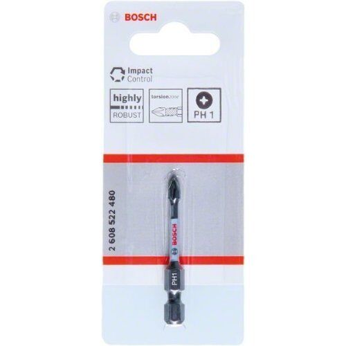  Schrauberbit-Packs Impact Control Phillips Bosch Impact Control PH1-Power-Bit, 1‑teilig, für Schraubendreher 12377052