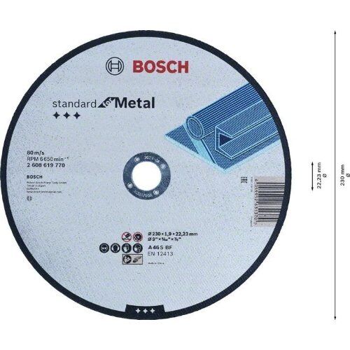  Standard for Metal Trennscheiben mit gerader Ausführung, 22,23-mm-Bohrung für große Winkelschleifer Bosch Trennscheibe gerade, Standard for Metal Straight 230 mm, 22.23 mm 12377235
