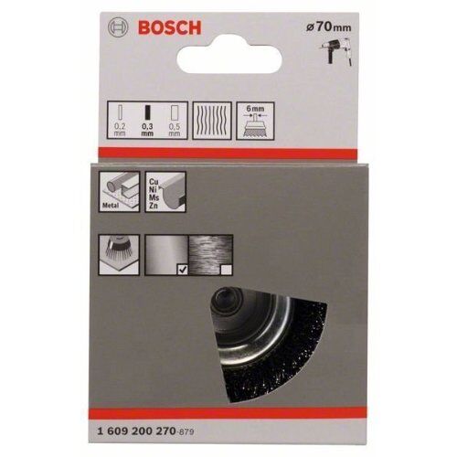  Gewellte Topfbürste Clean for Metal für Bohrer Bosch Topfbürste 70 x 0,3 mm, gewellter Stahldraht, für Dreh- und Schlagbohrer 12377435