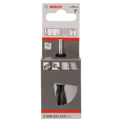  Heavy for Metal Gezopfte Pinselbürste für Bohrer Bosch Pinselbürste, 10 x 0,35 mm, gezopfter Stahldraht, für Dreh- und Schlagbohrer 12377465