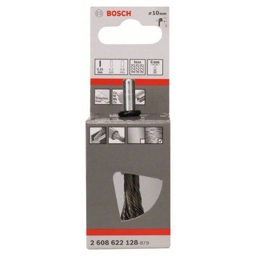  Heavy for Inox Gezopfte Pinselbürste für Bohrer Bosch Pinselbürste, 10 x 0,35 mm, gezopfter Draht, Edelstahl, für Dreh- und Schlagbohrer 12377472